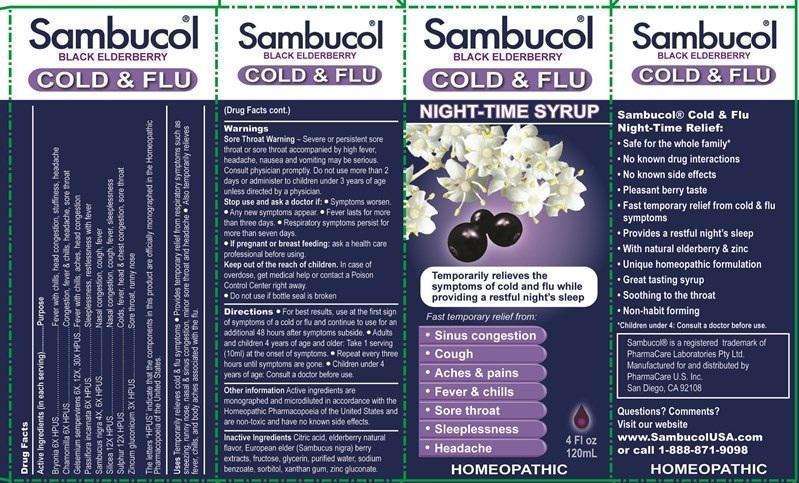 Sambucol Cold and Flu Night Time Syrup